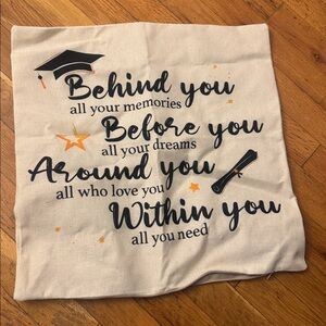 Inspirational Graduation Pillow Cover